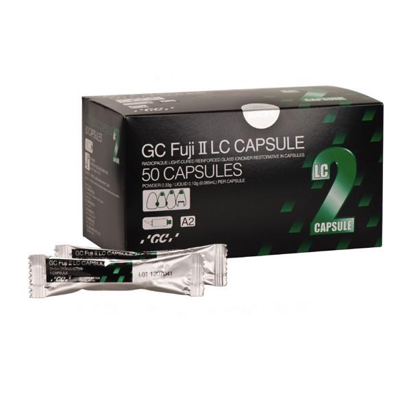 GC Fuji II LC Light-Cure Resin Reinforced Glass Ionomer Capsules - Shades A2 & A3, 50/Pk GC Fuji II LC Light-Cure Resin Reinforced Glass Ionomer Capsules - Shades A2 & A3, 50/Pk